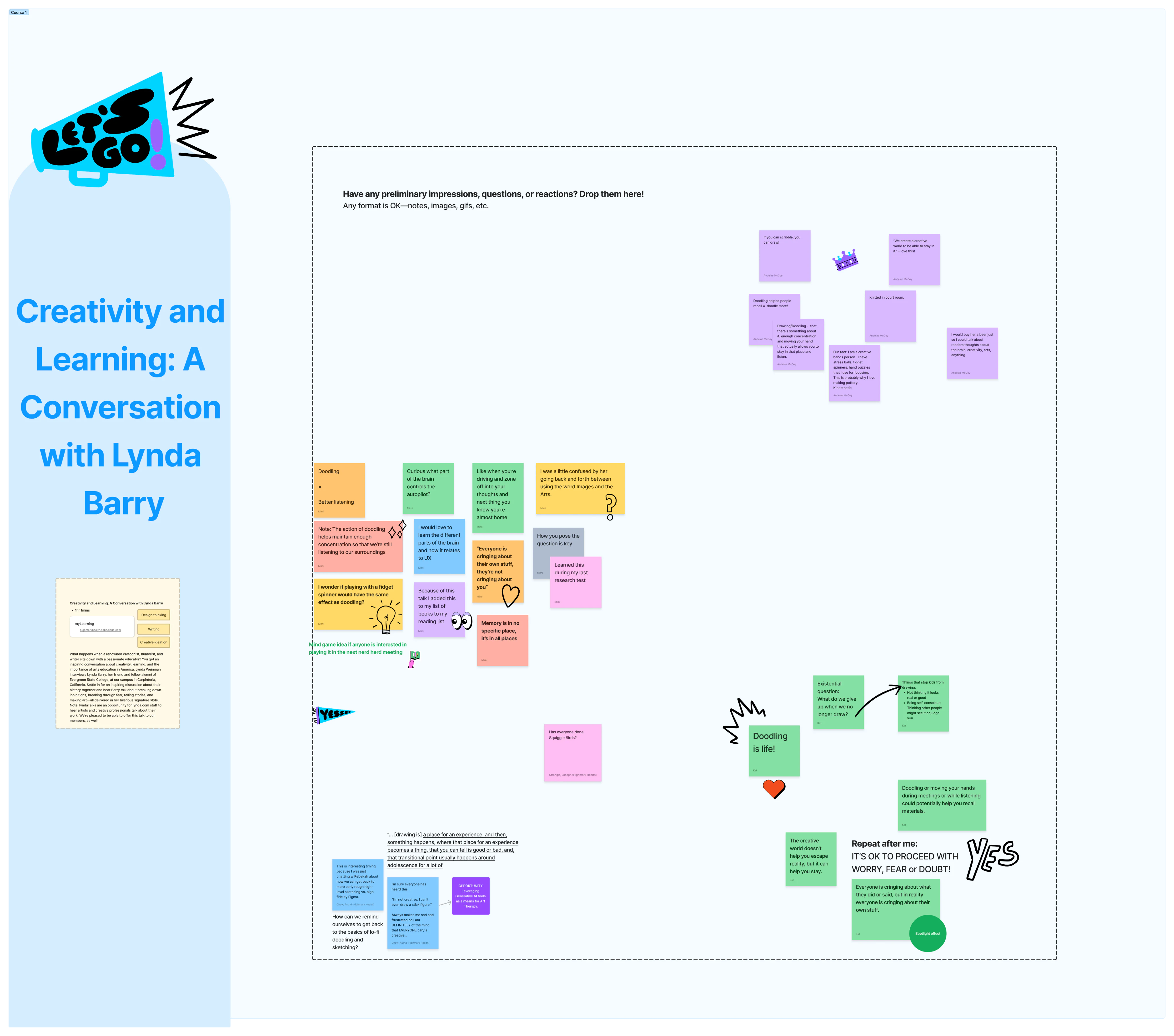Learning club collaborative board