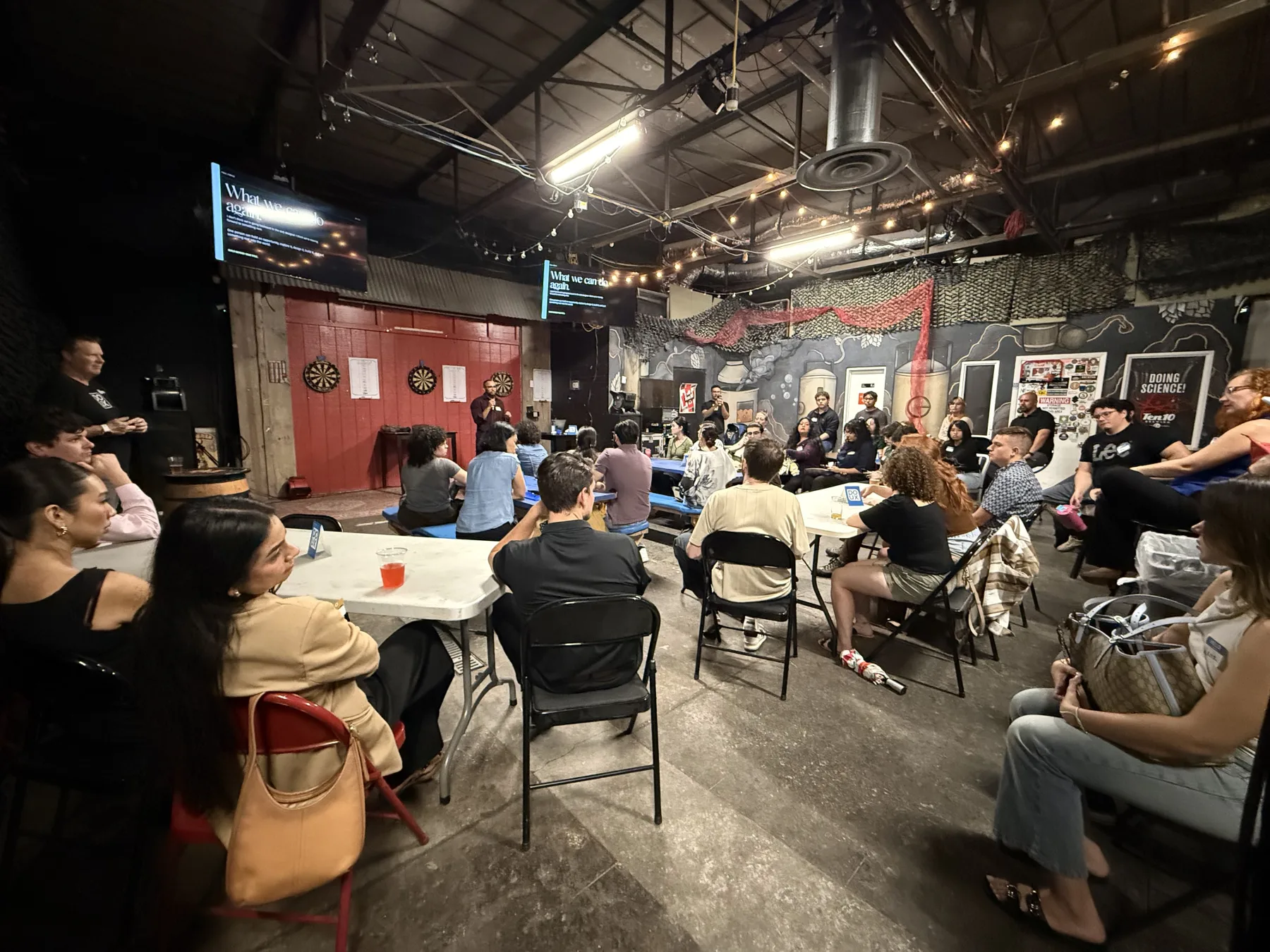 The Downtown Orlando UX community gathered for the AI-Native Product Builder talk