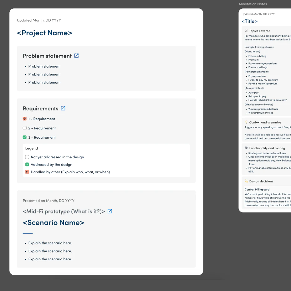 Process design system documentation