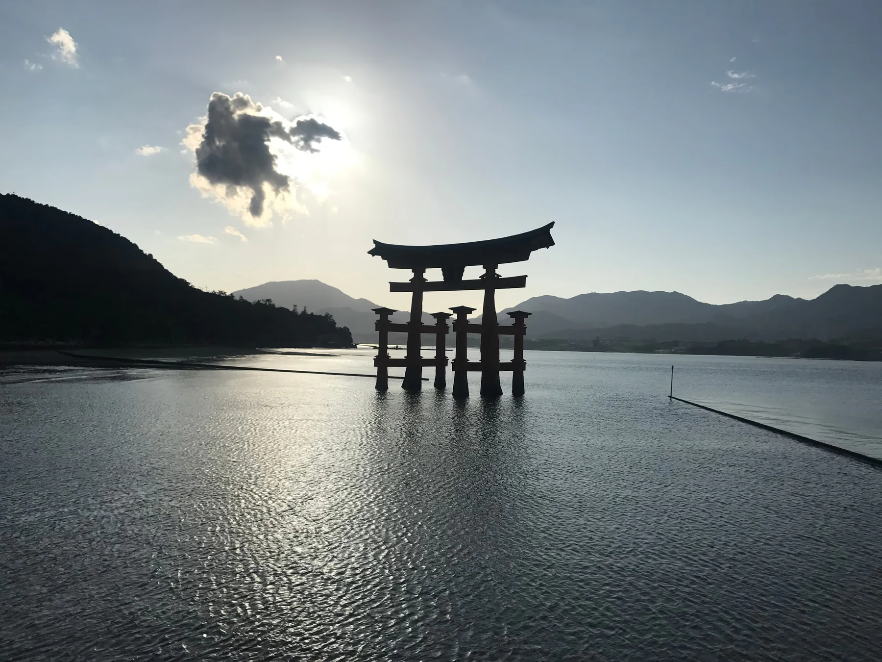 Itsukushima shrine gate in Japan