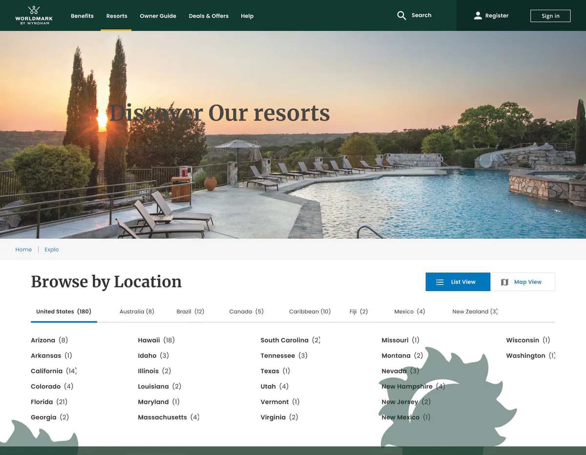 WorldMark resort discovery experience