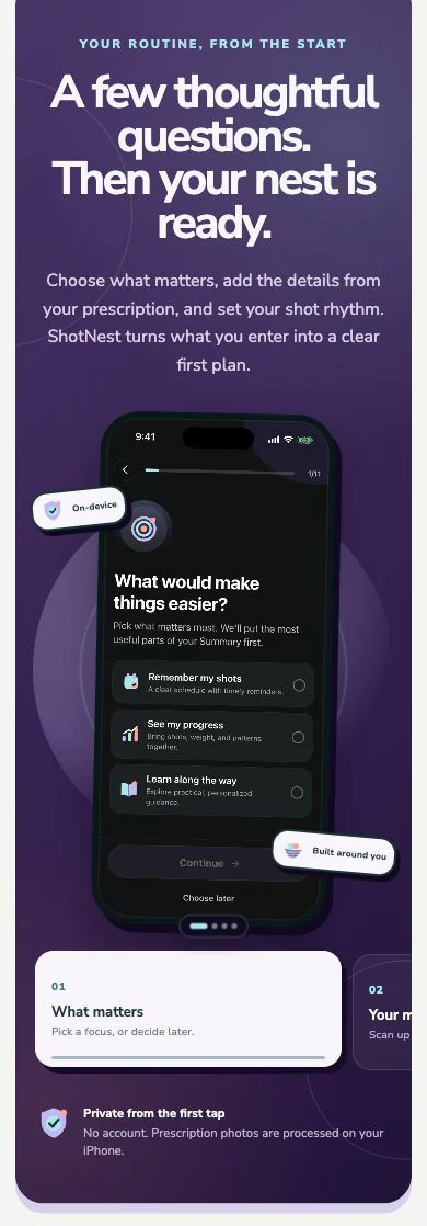 ShotNest mobile onboarding explorer